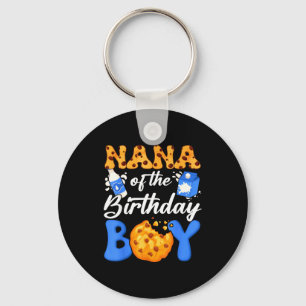 Nana Of The Birthday Boy Milk And Cookies 1st Birt Key Ring