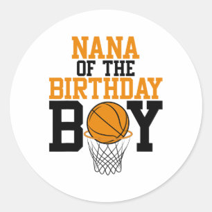 Nana Of The Birthday Boy Sketll Family Birthday  Classic Round Sticker