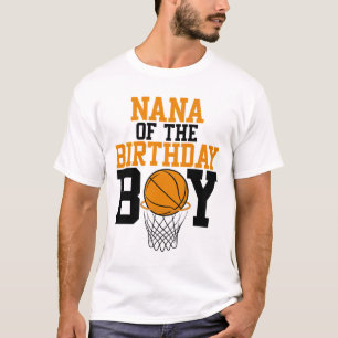 Nana Of The Birthday Boy Sketll Family Birthday  T-Shirt