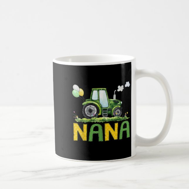 Nana Of The Birthday Boy Tractor Farm Truck Matchi Coffee Mug (Right)
