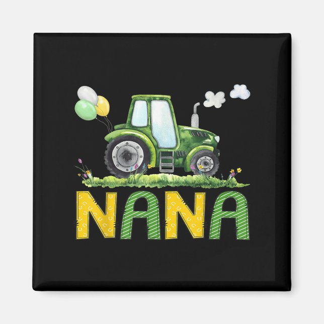 Nana Of The Birthday Boy Tractor Farm Truck Matchi Magnet (Front)