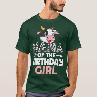 Nana of The Birthday Girl Cows Farm Cow Nana  T-Shirt
