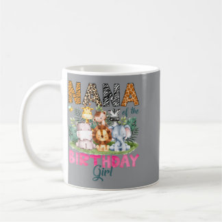 Nana Of The Birthday Girl Safari Jungle Animals Coffee Mug