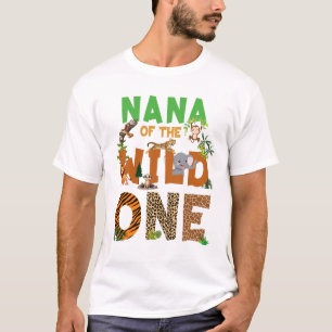 Nana Of The Birthday Wild One Safari Birthday Boy T-Shirt