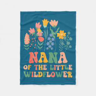 Nana of the little wildflower baby birthday party fleece blanket