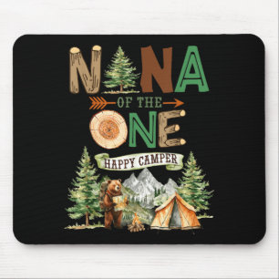 Nana of the one happy camper 1st birthday camping mouse pad