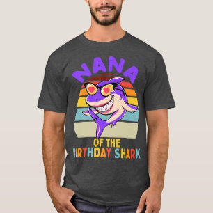 Nana of the Shark Birthday Matching Family T-Shirt