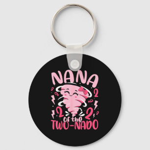 Nana of the two-nado tornado themed 2nd birthday key ring
