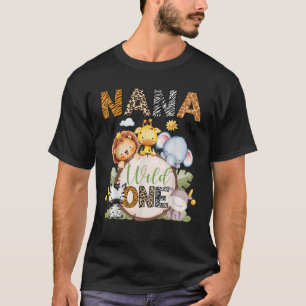 Nana Of The Wild One 1St Birthday Boy Safari Anima T-Shirt