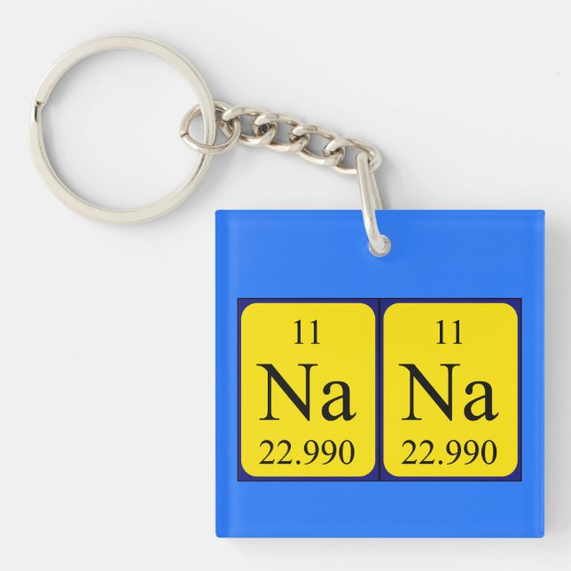 Nana periodic table name keyring (Front)