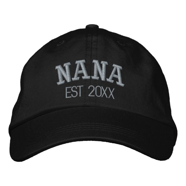 Nana Personalised Grandma Gift Custom Text Embroidered Hat (Front)