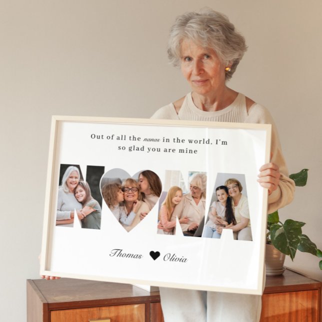 Nana Photo Collage Grandma Keepsake from Grandkids Poster (Creator Uploaded)