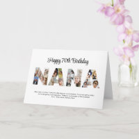 Nana Photo Collage Letter Cutout Grandma Birthday