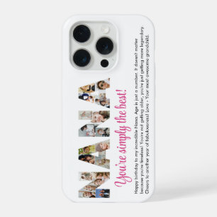Nana Photo Collage Letter Cutout Grandma Birthday iPhone 15 Pro Case
