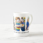 NANA Photo Collage Letter Cutout Personalised Bone China Mug<br><div class="desc">NANA bone china photo mug, personalised with 4 of your favourite photos and your custom message. This design has photo letter cutout typography forming the word "NANA" and the photo template will create this for you automatically. If you do have any problems with your pictures displaying nicely, try uploading them...</div>