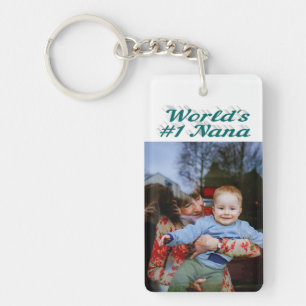 Nana photo green text key ring