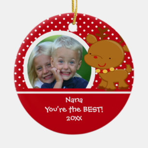 Nana Photo Reindeer Christmas Ornament
