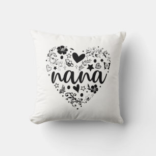 Nana Pillow, Nana Heart, Nana Pillows, Grandma Cushion