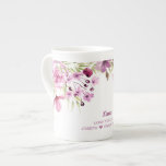 Nana Pink and Purple Floral Bone China Mug<br><div class="desc">Nana mug with pretty pink, purple mauve and lavender flowers in watercolor. The editable wording reads "nana .. loved you lots [your name(s)]" and the template is set up for you to add your name(s). You can also edit Nana to Gran, Grammie or your preferred name for your grandmother. The...</div>