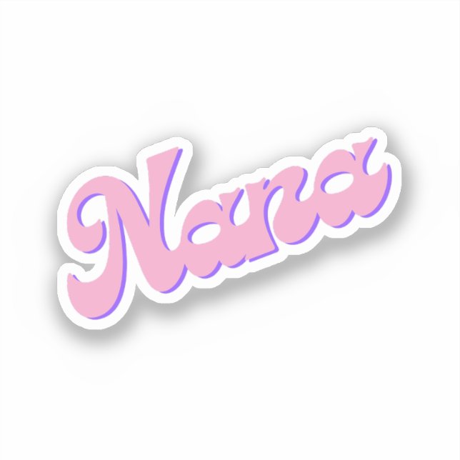 Nana Pink Cursive Grandma Grammy (Front)