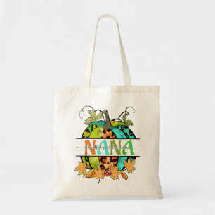 Nana Pumpkin Leopard Nana Thankful Grateful Blesse Tote Bag