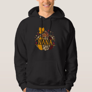 Nana Pumpkin Leopard Sunflower Halloween Hoodie