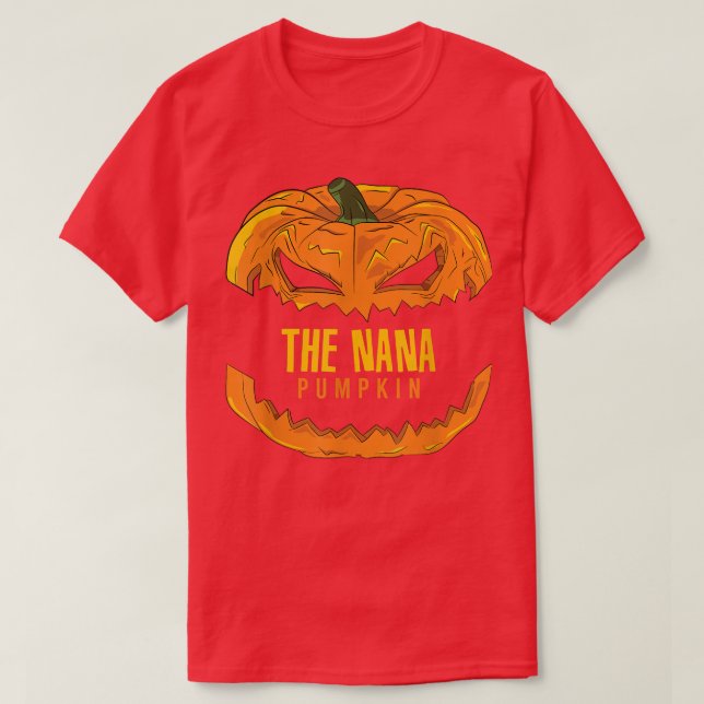Nana Pumpkin Matching Family Group Halloween Party T-Shirt (Design Front)