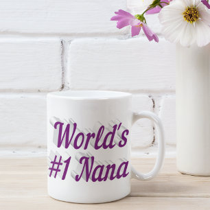 Nana purple half text coffee mug