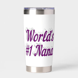 Nana purple half text insulated tumbler