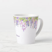 Nana Purple Wisteria Watercolor Floral Latte Mug (Right Angle)