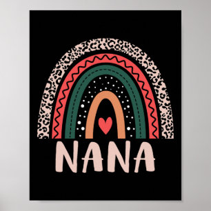 Nana Rainbow Grandma Grandmother Women Mothers Day Poster
