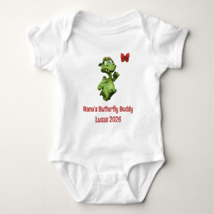 Nana’s Butterfly Buddy Custom Grandchild Name Baby Bodysuit