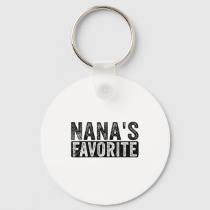 Nana’s Favourite Cute Family Granhild Quote Proud Key Ring