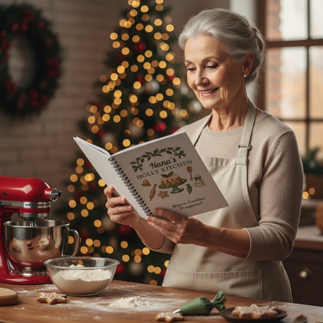 Nana’s Holly Kitchen — Personalized Holiday Recipe Notebook (Creator Uploaded)