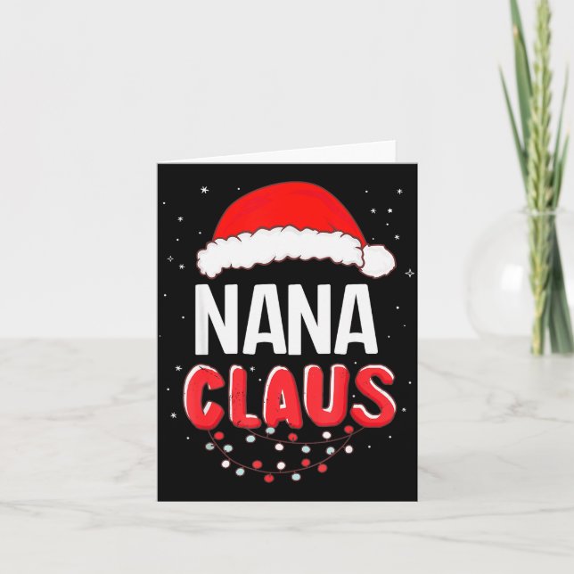 Nana Santa Claus Christmas Matching Costume  Card (Front)