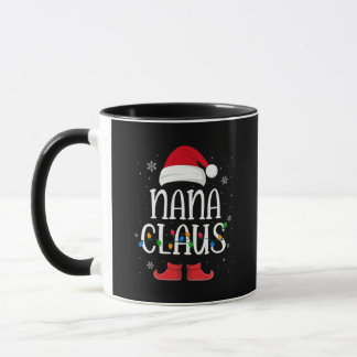 Nana Santa Claus Hat With Xmas Light Christmas  Mug