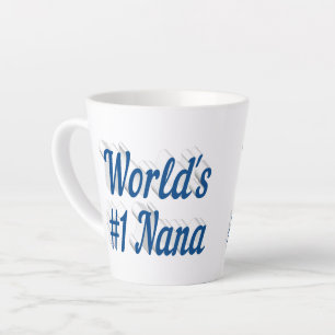 Nana sea blue text Mothers Day Latte Mug
