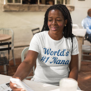 Nana sea blue text T-Shirt