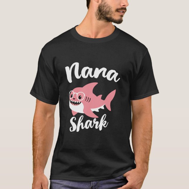 Nana Shark Mother s Day Grandma Funny  T-Shirt (Front)