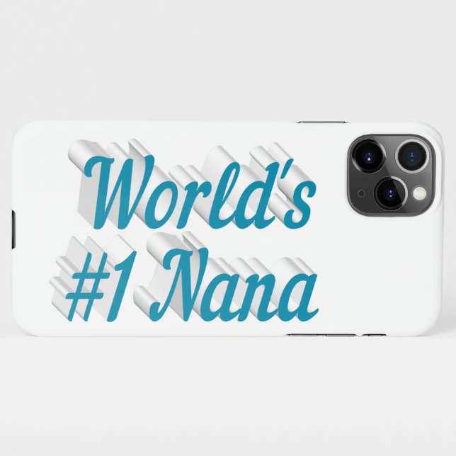 Nana sky blue text Mothers Day iPhone Case (Back Horizontal)