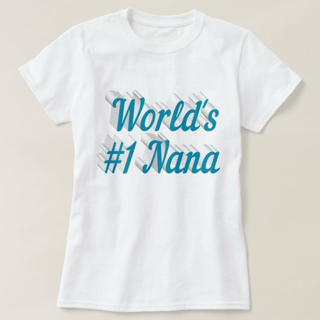 Nana sky blue text T-Shirt (Design Front)