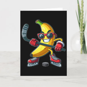 Nana Sungles Playing Hockey Funny Fruit Sport Play Card