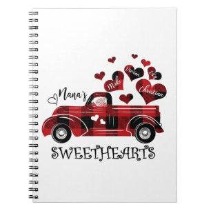 Nana Sweethearts Truck Mike Vivian Lily Christian Notebook