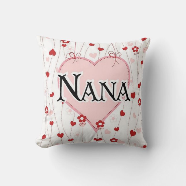 Nana Throw Pillow (Front)