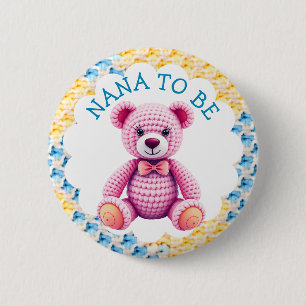 Nana to Be   Boy's Baby Shower 6 Cm Round Badge