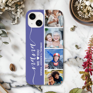 Nana we Love You Collage Photo Grandchildren Case-Mate iPhone 14 Case
