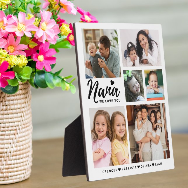 Nana We Love You Grandkids Names Photo  Collage Plaque (Nana We Love You Grandkids Names Photo Collage Plaque
)
