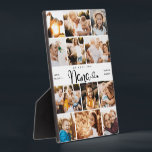 Nana We Love you Hearts DIY Modern Photo Collage Plaque<br><div class="desc">We love you Nana! Cute, modern custom family photo collage plaque to show grandma how much she's loved. We love this hand lettered script design with heart flourishes, making this a heartfelt keepsake gift for a beloved grandparent. Personalise with 12 favourite pictures and your personal message and names. Available in...</div>