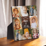 Nana We Love You Hearts Wood Photo Collage Plaque<br><div class="desc">The Nana We Love You Heart Modern Photo Collage Plaque is a touching and personalised gift that showcases your love for your grandmother. This beautifully designed plaque features a heart-shaped photo collage, allowing you to add your favourite family pictures in a modern and stylish layout. The heartfelt "We Love You,...</div>