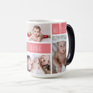 Nana We Love You Photo Collage Magic Mug
